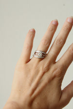 14K White Gold Diamond Solitaire Enhancer Rings | Size 5.5