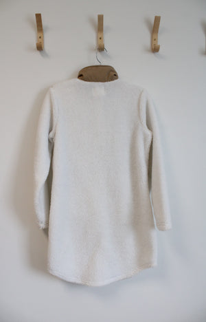 Aspen Faux White Sherpa Fuzzy Jacket | S