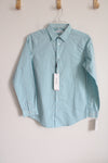 NEW Calvin Klein Blue Plaid Button Down Slim Fit Shirt | 16