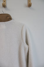 Aspen Faux White Sherpa Fuzzy Jacket | S