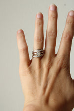 14K White Gold Diamond Solitaire Enhancer Rings | Size 5.5