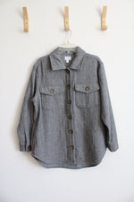 Time And Tru Gray Herringbone Jacket | M
