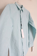 NEW Calvin Klein Blue Plaid Button Down Slim Fit Shirt | 16