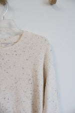 NEW LOFT Speckled Cream Soft Sweater | S