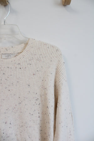 NEW LOFT Speckled Cream Soft Sweater | S
