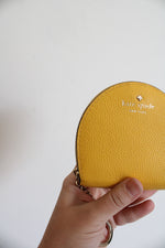 Kate Spade Yellow Gold Card Holder Coin Purse Keychain