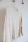 NEW LOFT Speckled Cream Soft Sweater | S