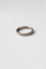 Sterling Silver Crystal Bezel Infinity  Ring | Size 7.5