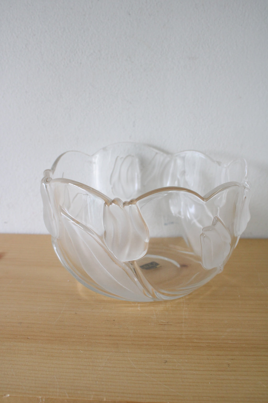 Mikasa West Germany Vintage Clear Frosted Tulip Bowl