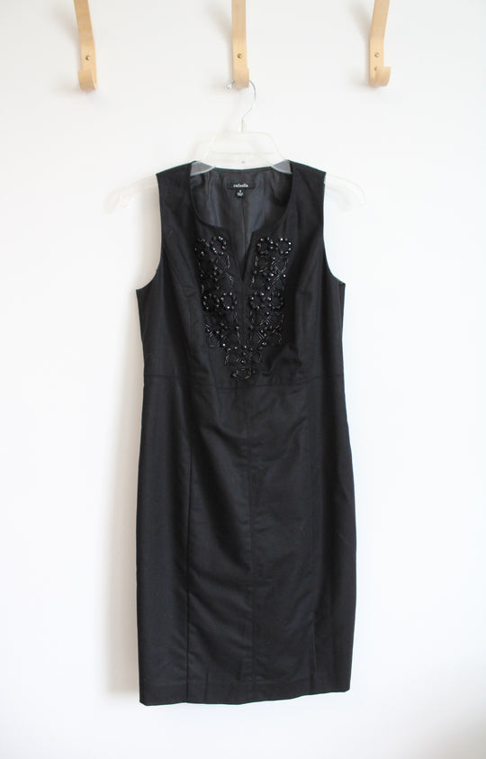 Rafaella Black Beaded Sheath Dress | 6