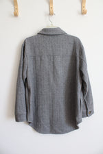 Time And Tru Gray Herringbone Jacket | M