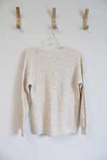 NEW LOFT Speckled Cream Soft Sweater | S