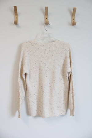 NEW LOFT Speckled Cream Soft Sweater | S