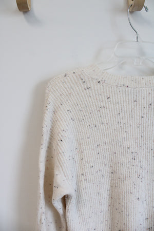NEW LOFT Speckled Cream Soft Sweater | S