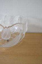 Mikasa West Germany Vintage Clear Frosted Tulip Bowl