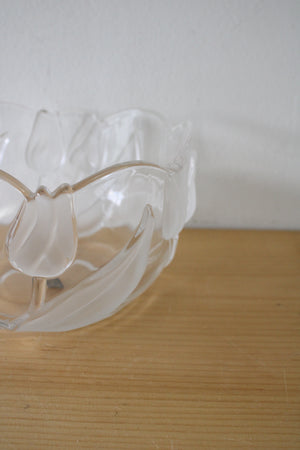 Mikasa West Germany Vintage Clear Frosted Tulip Bowl