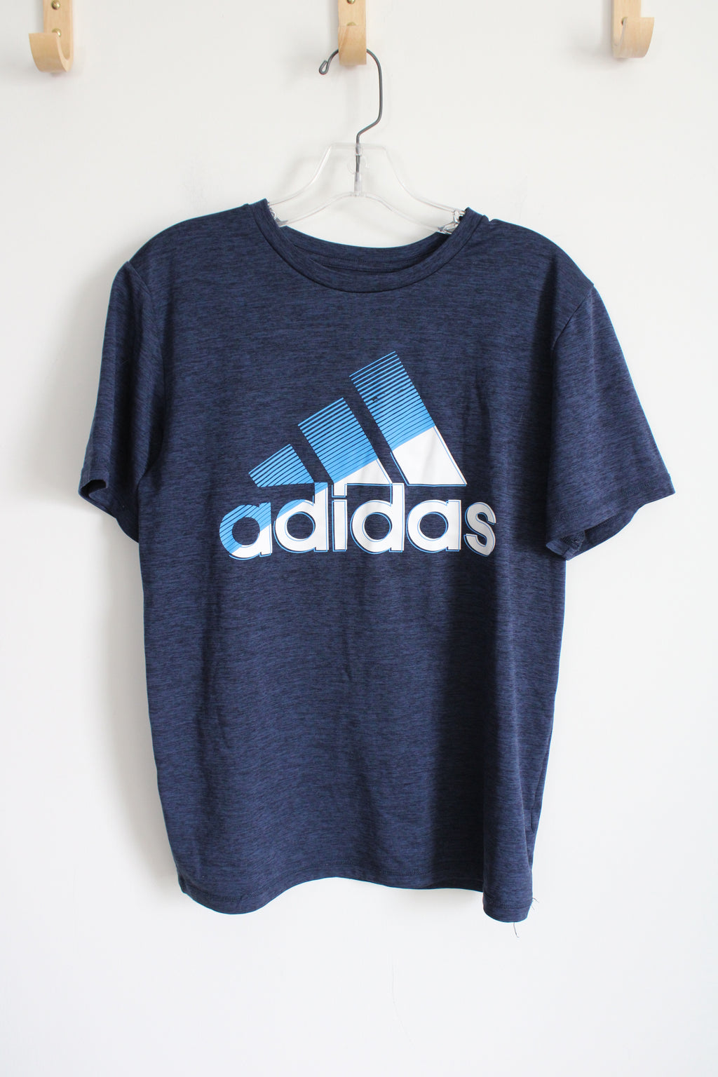 Adidas Dark Navy Blue Logo Shirt | Youth L (14/16)