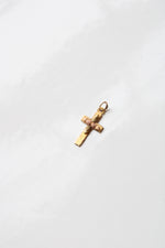 10K Yellow & Rose Gold Crucifix Cross Pendant