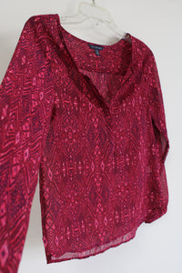 American Eagle Pink Chiffon Blouse | XS