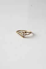 10K Yellow Gold Heart Ring | Size 6