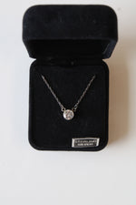 Sterling Silver Clear Stone Pendant Necklace
