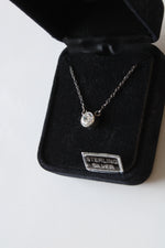 Sterling Silver Clear Stone Pendant Necklace