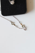 Sterling Silver Clear Stone Pendant Necklace