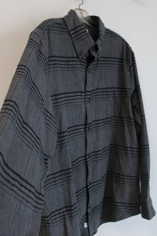 Blake Shelton X Lands' End Gray Black Flannel | L