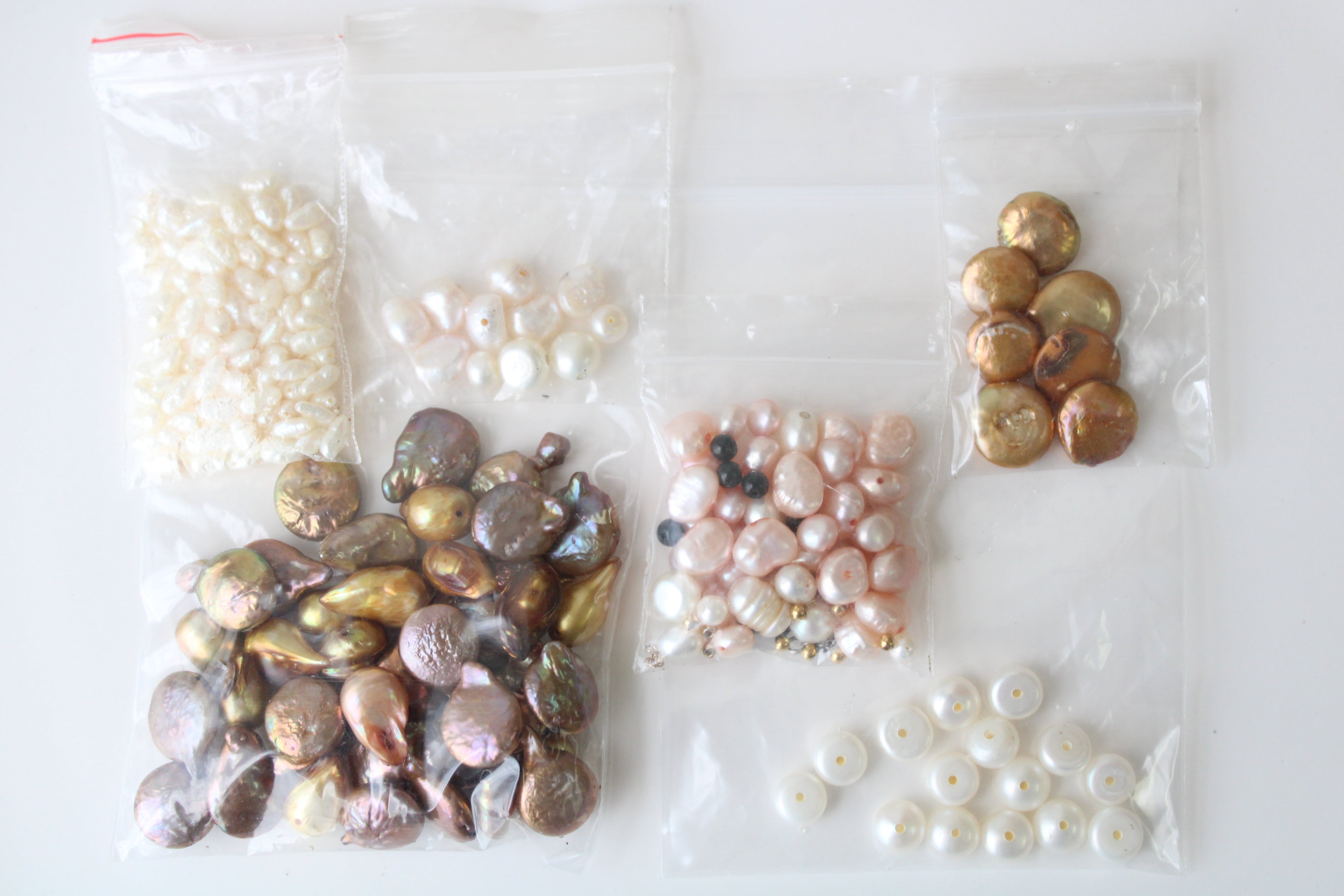 Miscellaneous Ivory, Peach & Brown Pearl Beads