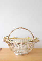 Silver Plated Twisted Wire Floral Basket