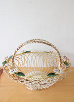 Silver Plated Twisted Wire Floral Basket