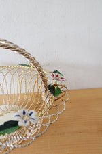 Silver Plated Twisted Wire Floral Basket