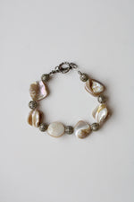 Mother Of Pearl & Sterling Silver Toggle Clasp Bracelet