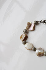 Mother Of Pearl & Sterling Silver Toggle Clasp Bracelet
