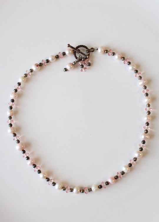 Genuine Pearl & Glass Beaded Necklace