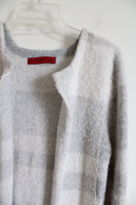 Love Scarlett Light Gray White Knit Cardigan | M
