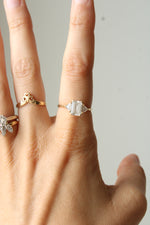 14K Yellow Gold Emerald Cut CZ Ring | Size 7