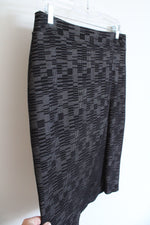 Maeve Anthropologie Black & Gray Striped Pencil Skirt | S