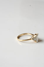 14K Yellow Gold Emerald Cut CZ Ring | Size 7