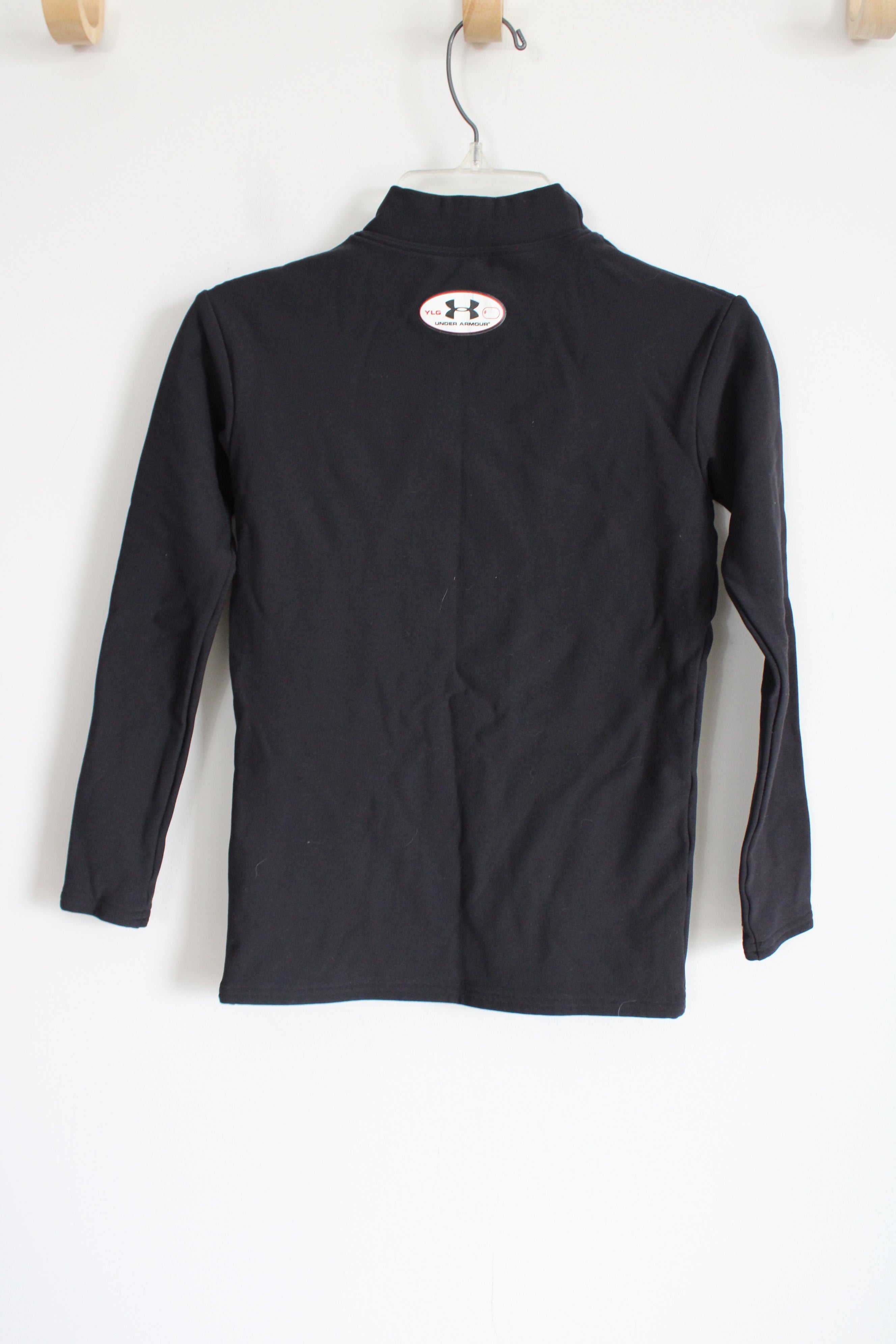 Under Armour Black Fleece Lined Mock Neck Shirt | Youth L (14/16)
