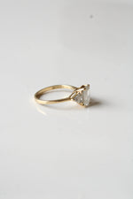14K Yellow Gold Emerald Cut CZ Ring | Size 7