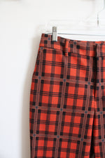 Avec Les Filles Anthropologie Orange & Black Plaid Pants | 8