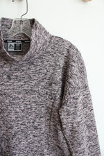 RBX Pink & Gray Heathered Mock Neck Pullover Sweatshirt | M