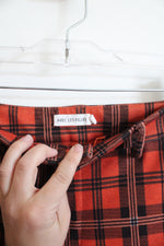 Avec Les Filles Anthropologie Orange & Black Plaid Pants | 8