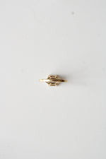 14K Yellow Gold Emerald Cut CZ Ring | Size 7