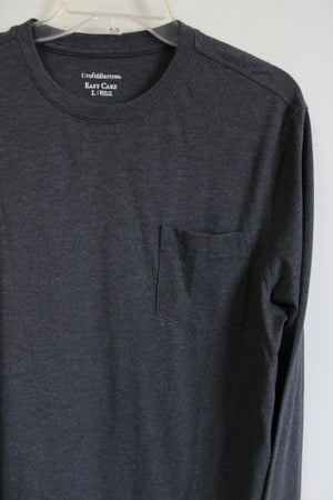 Croft & Barrow Gray Long Sleeved Shirt | L