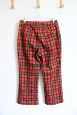 Avec Les Filles Anthropologie Orange & Black Plaid Pants | 8