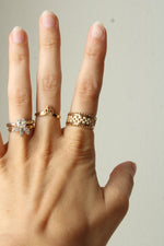 14K Yellow Gold Chain Mail Style Ring | Size 7