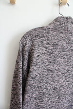 RBX Pink & Gray Heathered Mock Neck Pullover Sweatshirt | M
