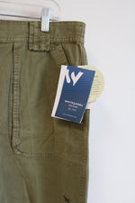 NEW White Sierra Green Cargo Chugger Shorts | L